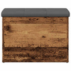 Sitzbank mit Stauraum Altholz-Optik 62x42x45 cm Holzwerkstoff