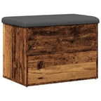 Sitzbank mit Stauraum Altholz-Optik 62x42x45 cm Holzwerkstoff