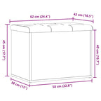 Sitzbank mit Stauraum Altholz-Optik 62x42x45 cm Holzwerkstoff