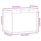 Sitzbank mit Stauraum Artisan-Eiche 62x42x45 cm Holzwerkstoff