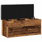 Sitzbank mit Stauraum Altholz-Optik 102x42x45 cm Holzwerkstoff
