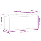 Sitzbank mit Stauraum Altholz-Optik 102x42x45 cm Holzwerkstoff