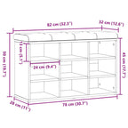 Schuhbank Altholz-Optik 82x32x50 cm Holzwerkstoff