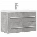 Waschbeckenunterschrank Beton Grau 80x38,5x48 cm