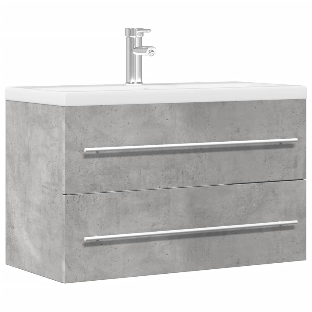Waschbeckenunterschrank Beton Grau 80x38,5x48 cm