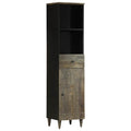 Badschrank 38x33x160 cm Massivholz Mango