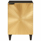 Badezimmerschrank mit Regal Schwarz und Gold 38 x 33 x 58 cm