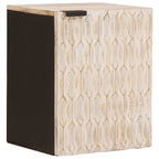 Badezimmer Hängeschrank Weiß 38 x 33 x 48 cm Massivholz Mango