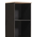 Badezimmerschrank mit Regal Schwarz und Weiß 38 x 33 x 160 cm