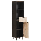 Badezimmerschrank mit Regal Schwarz und Weiß 38 x 33 x 160 cm