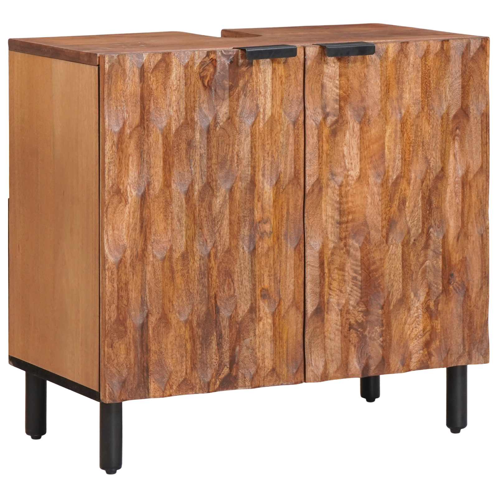 Waschbeckenschrank Braun 62 x 33 x 58 cm Massivholz Mango