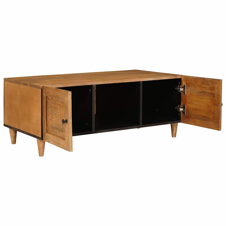 Couchtisch Hellbraun 100 x 54 x 40 cm massives Mangoholz