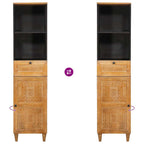 Badezimmerschrank Hellbraun 38 x 33 x 160 cm Holzwerkstoff