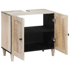 Badezimmerschrank Wandmontiert mit Tür Weiß 62 x 33 x 58 cm