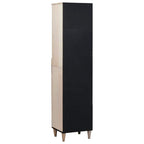 Badezimmerschrank mit Regal Weiß 38 x 33 x 160 cm Holzwerkstoff