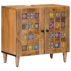 Waschbeckenschrank Natur 62 x 33 x 58 cm Massivholz Mango