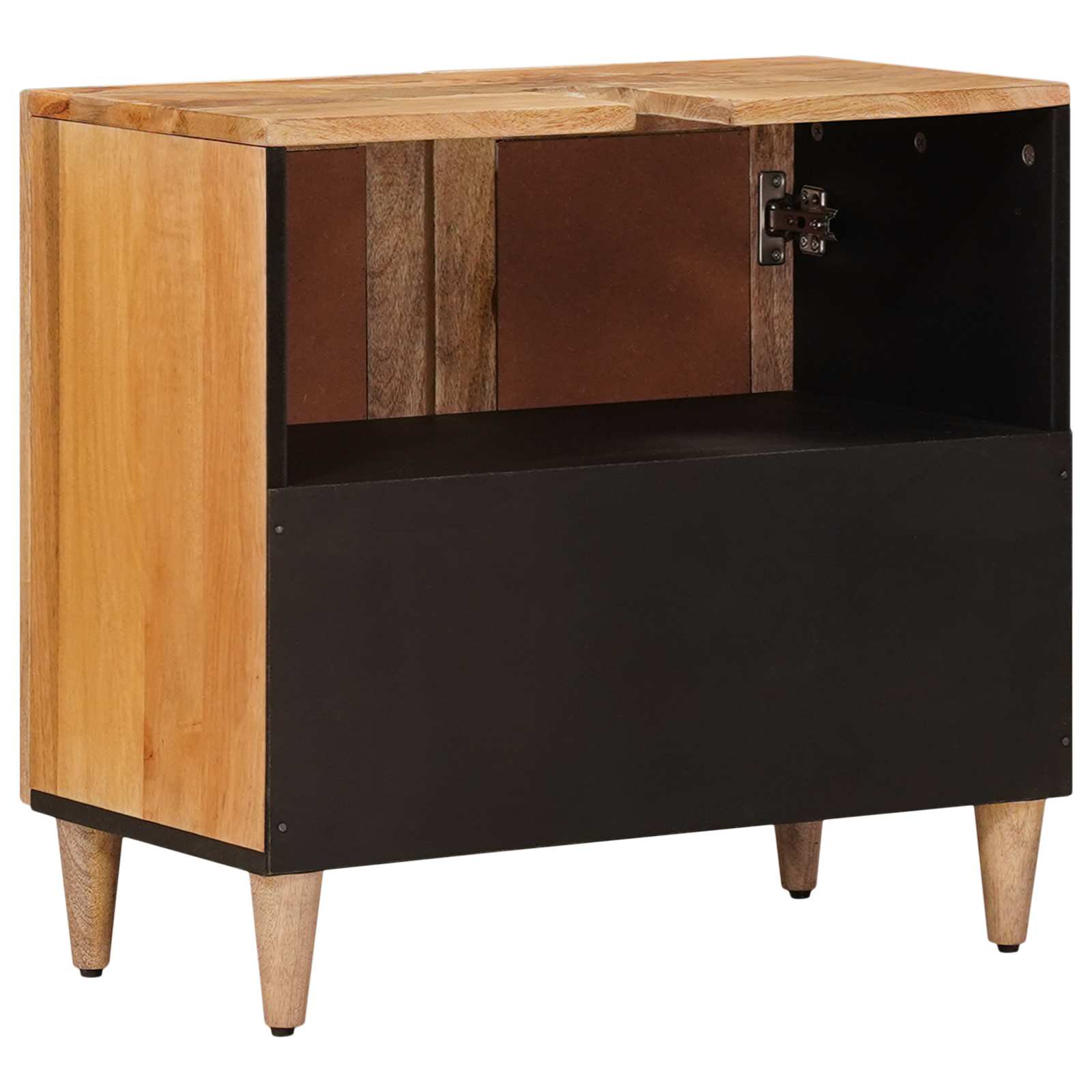 Waschbeckenschrank Natur 62 x 33 x 58 cm Massivholz Mango