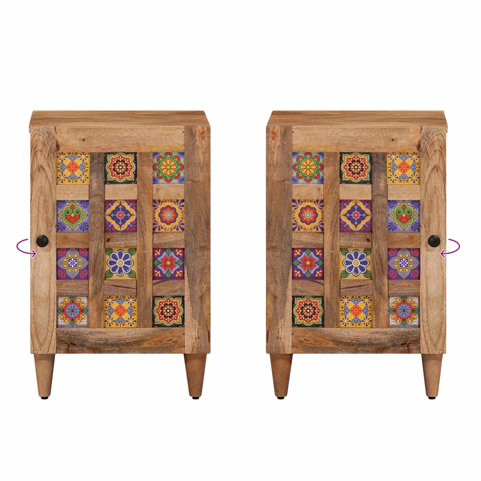 Badezimmerschrank Natur 38 x 33 x 58 cm Massivholz Mango
