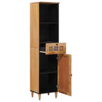 Badezimmerschrank Natur 38 x 33 x 160 cm Massivholz Mango