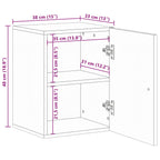 Badezimmer Hängeschrank mit Speicher Braun 38 x 33,5 x 48 cm