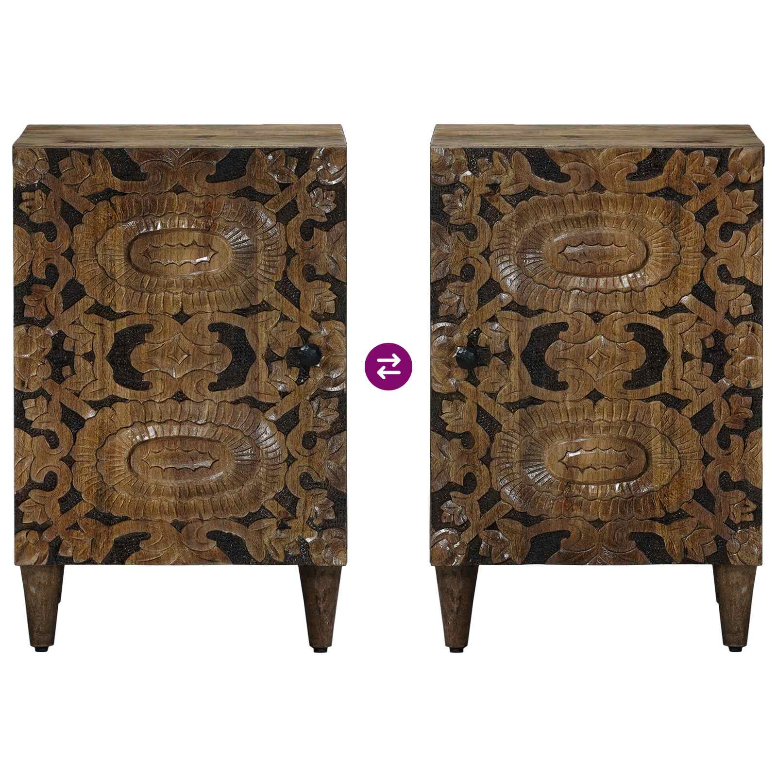 Badezimmerschrank Braun 38 x 33,5 x 58 cm Massivholz Mango