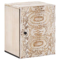 Badezimmer Hängeschrank Weiß 38 x 33,5 x 48 cm Massivholz Mango