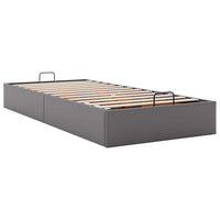 Ottoman-Bett ohne Matratze Grau 80x200 cm Kunstleder