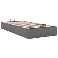 Ottoman-Bett ohne Matratze Dunkelgrau 90x200 cm Stoff