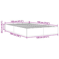 Ottoman-Bett ohne Matratze Dunkelgrün 120x190 cm Samt