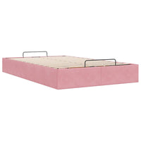 Ottoman-Bett ohne Matratze Rosa 120x200 cm Samt