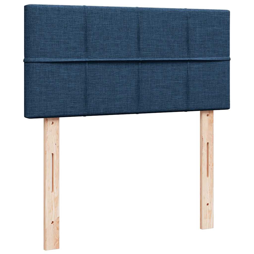 Ottoman-Bett mit Matratze Blau 90x200 cm Stoff