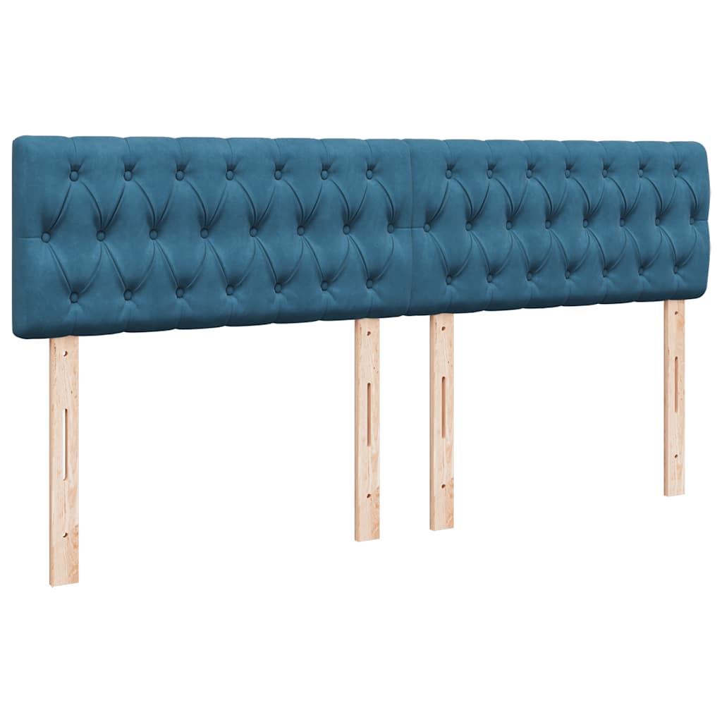 Ottoman-Bett mit Matratze Dunkelblau 180x200 cm Samt