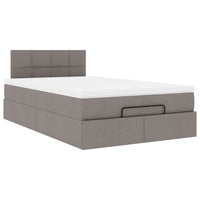 Ottoman-Bett mit Matratze Taupe 120x190 cm Stoff