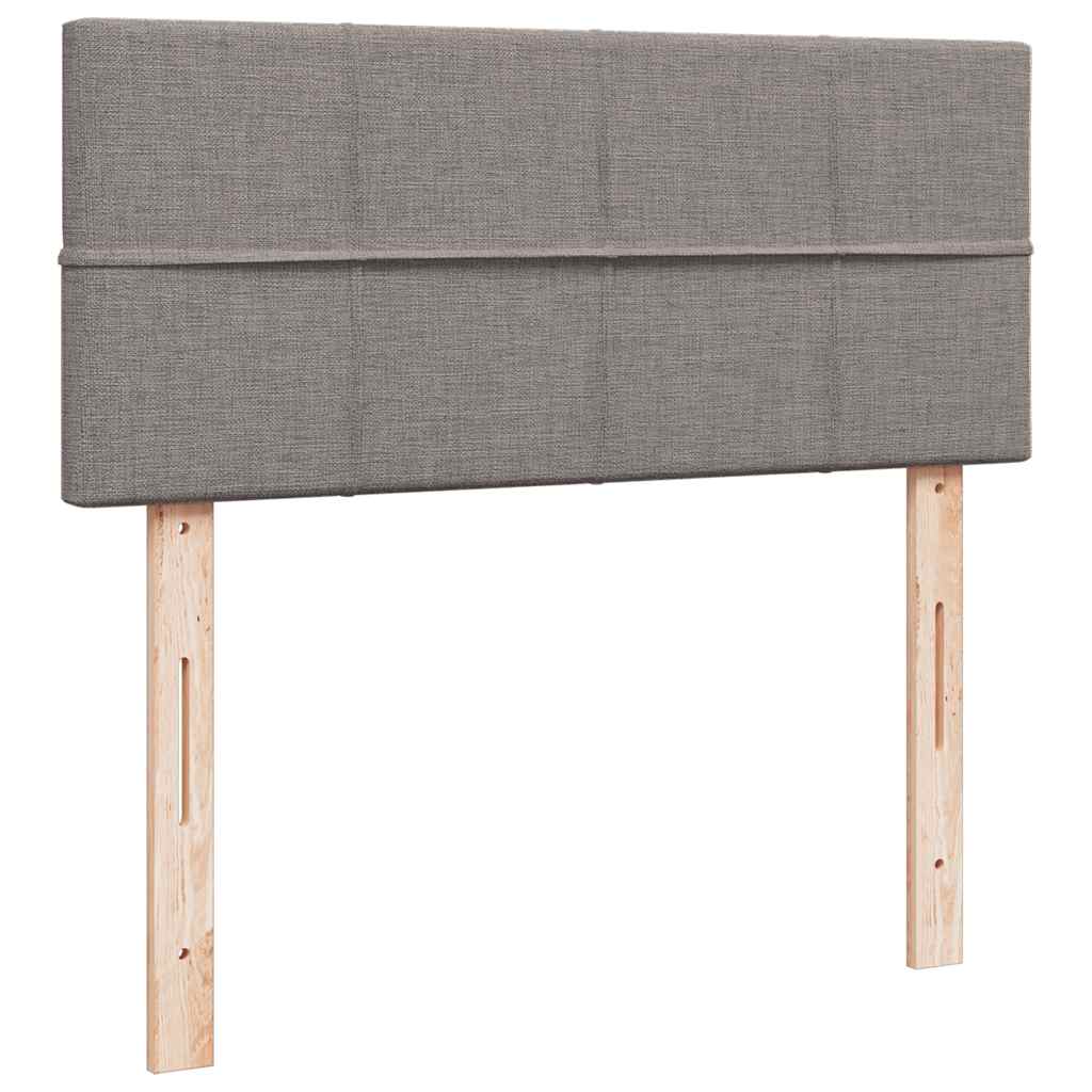 Ottoman-Bett mit Matratze Taupe 120x190 cm Stoff