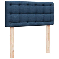 Ottoman-Bett mit Matratze & LEDs Blau 90x200 cm Stoff