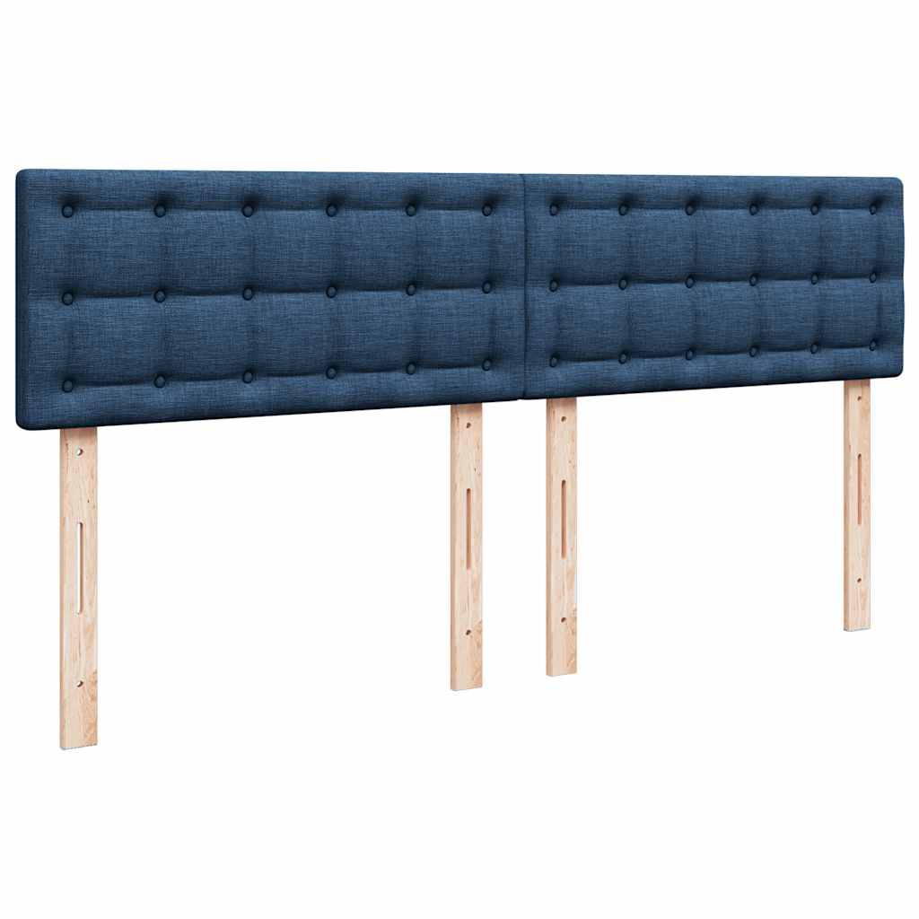 Ottoman-Bett mit Matratze & LEDs Blau 180x200 cm Stoff