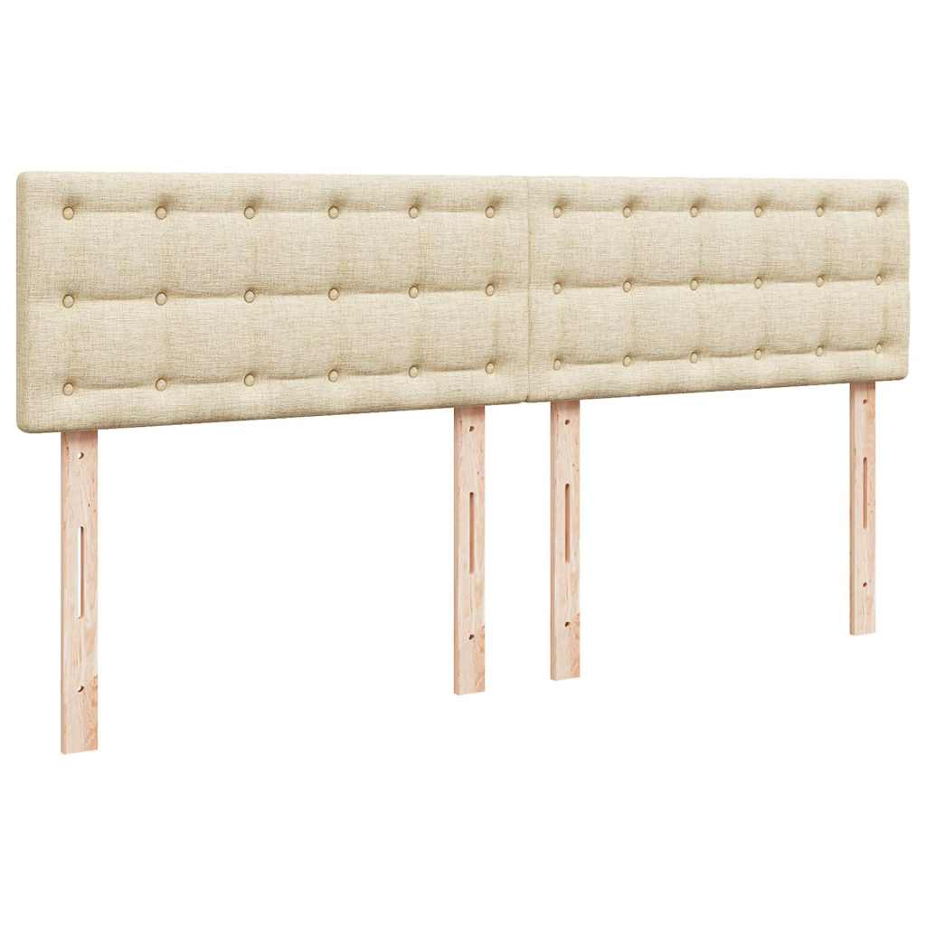 Ottoman-Bett mit Matratzen Creme 200x200 cm Stoff