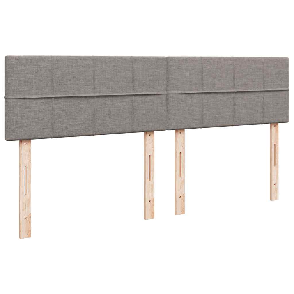 Ottoman-Bett mit Matratzen Taupe 180x200 cm Stoff