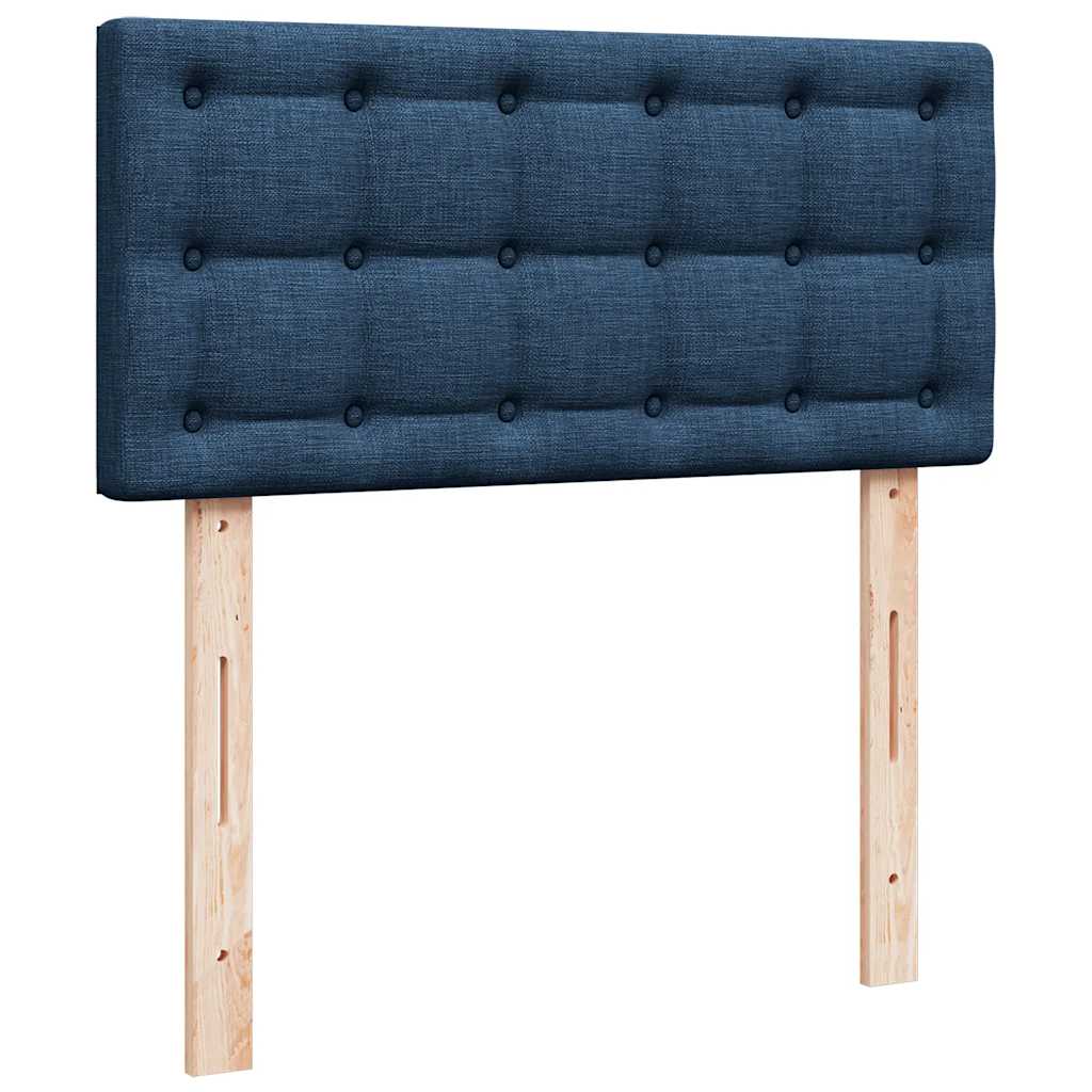 Ottoman-Bett mit Matratzen & LEDs Blau 180x200 cm Stoff