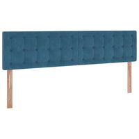 Ottoman-Bett mit Matratzen & LEDs Dunkelblau 180x200 cm Samt