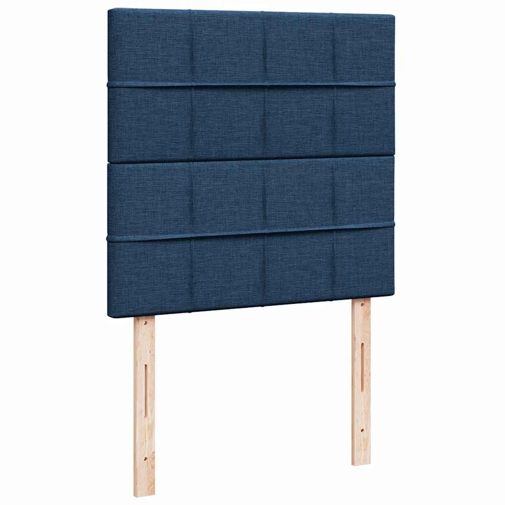 Ottoman-Bett mit Matratze Blau 100x200 cm Stoff