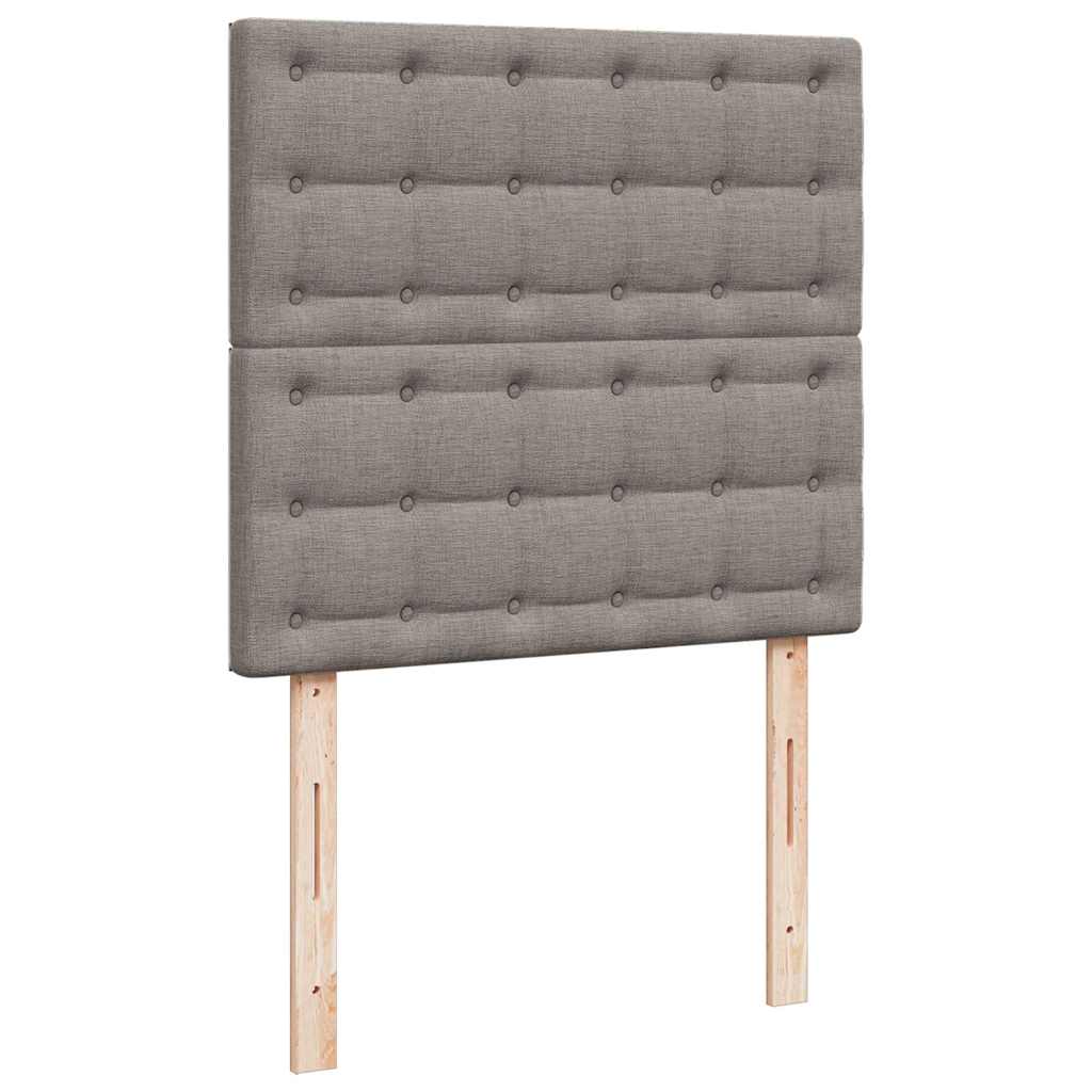 Ottoman-Bett mit Matratze Taupe 90x200 cm Stoff