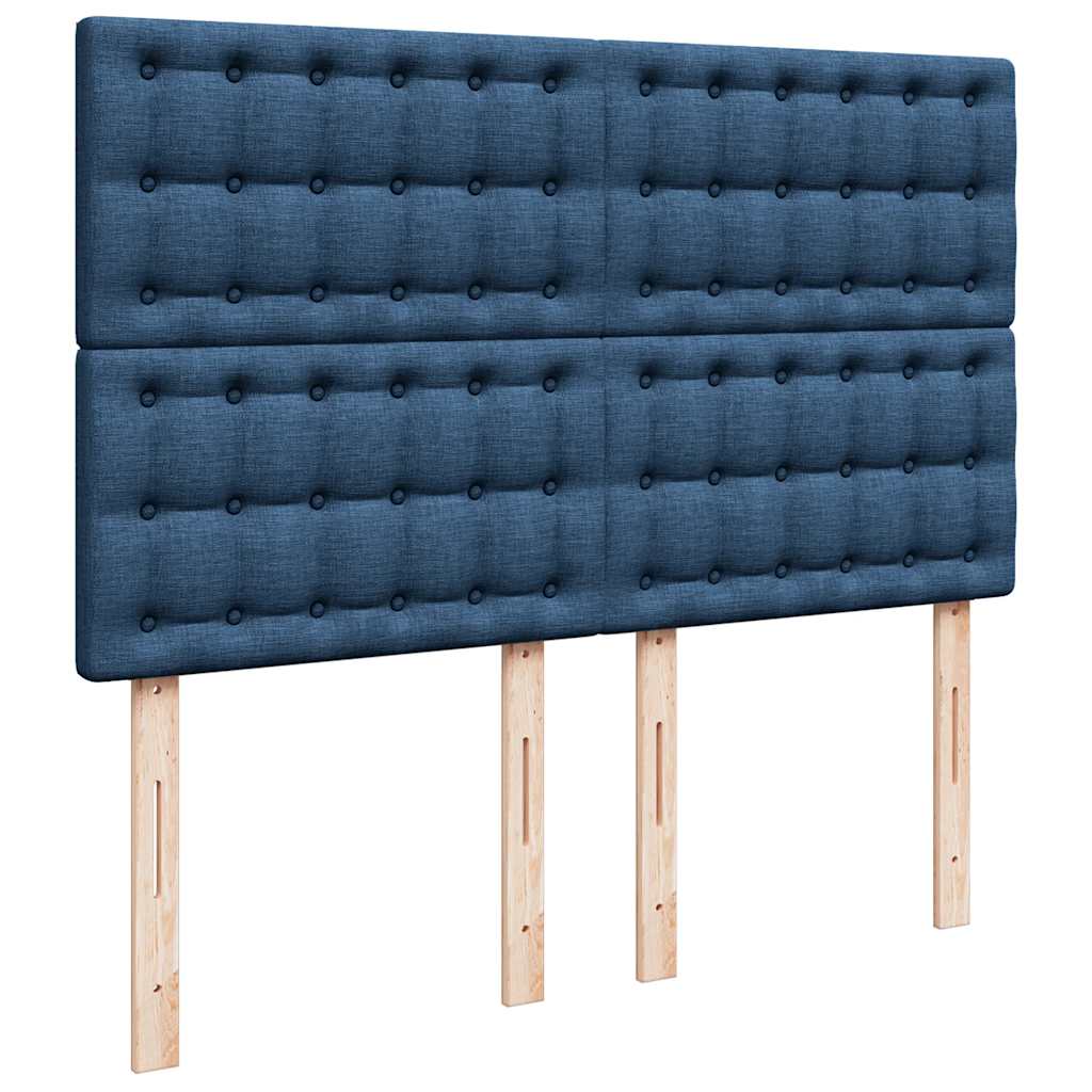 Ottoman-Bett mit Matratze Blau 140x200 cm Stoff