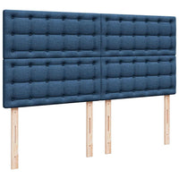 Ottoman-Bett mit Matratze Blau 180x200 cm Stoff