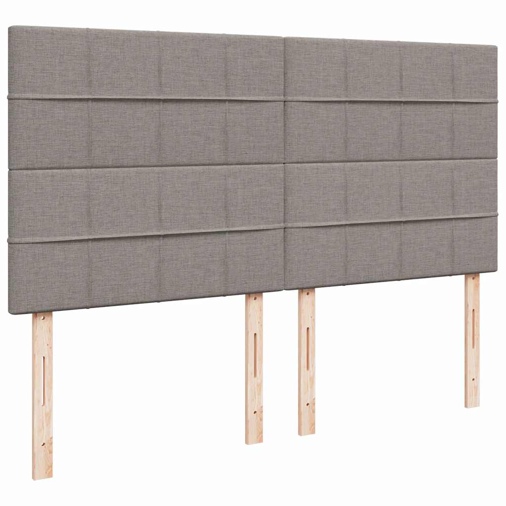 Ottoman-Bett mit Matratzen Taupe 200x200 cm Stoff