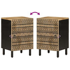 Badschrank 38x33,5x58 cm Massivholz Mango