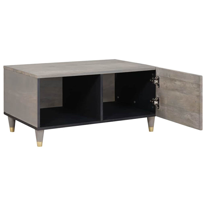 Couchtisch Grau 80 x 50 x 40 cm massives Mangoholz
