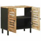 Waschbeckenunterschrank Braun und Schwarz 62 x 33 x 58 cm