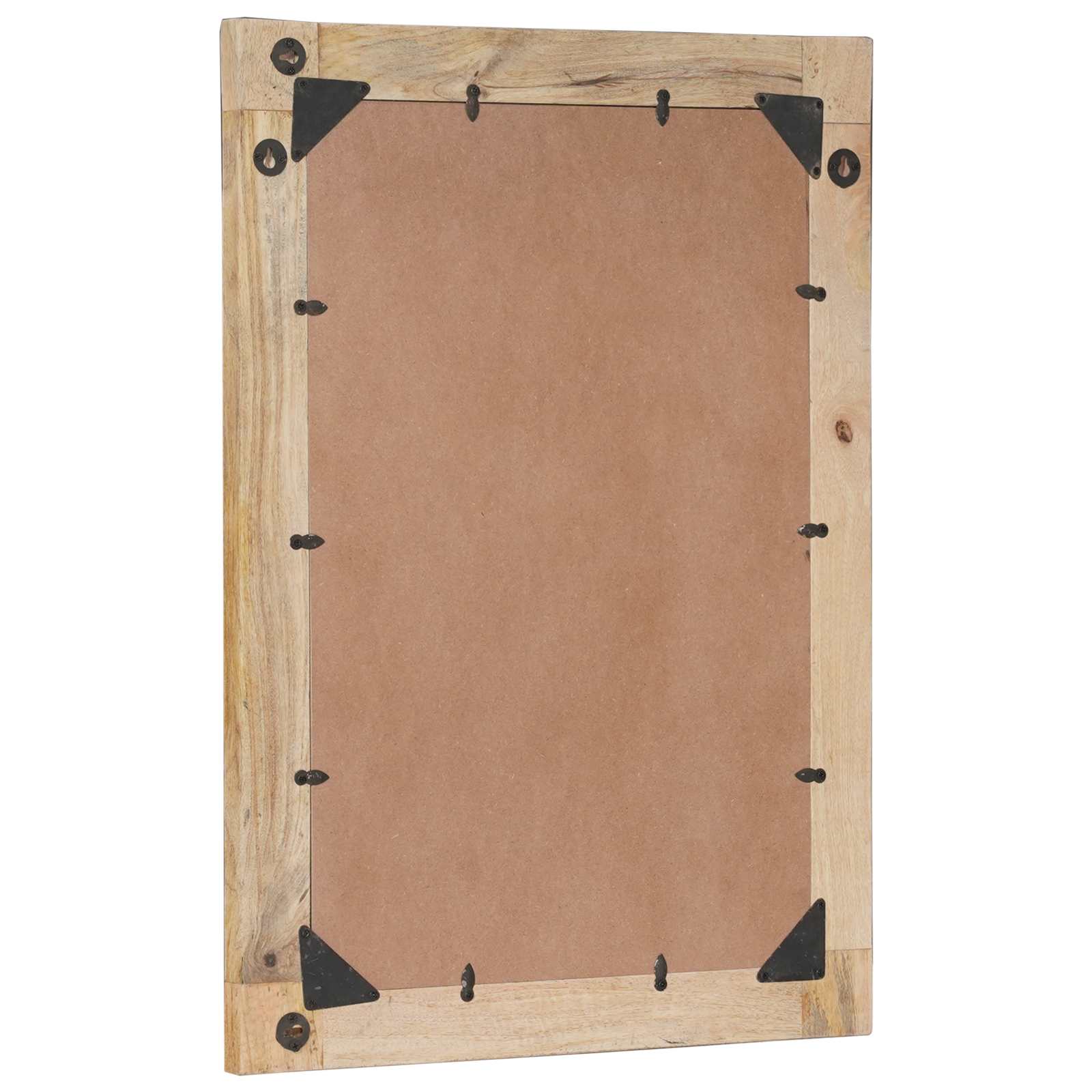 Spiegel Wandmontiert Braun und Schwarz 70 x 50 x 3 cm Glas