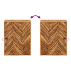 Hängeschrank mit Tür Braun 38 x 33,5 x 48 cm Massivholz Mango